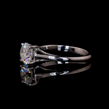 Brilliant Crest Lab Diamond Ring Round Cut Prong Setting 14K 18K Gold Brilliant Crest Lab Diamond Ring Round Cut Prong Setting 14K 18K Gold