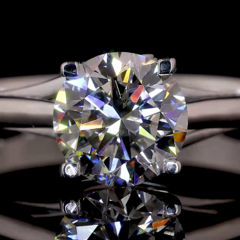 Brilliant Crest Lab Diamond Ring Round Cut Prong Setting 14K 18K Gold Brilliant Crest Lab Diamond Ring Round Cut Prong Setting 14K 18K Gold