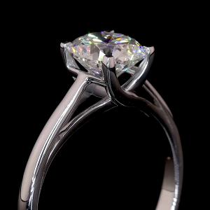 Brilliant Crest Lab Diamond Ring Round Cut Prong Setting 14K 18K Gold