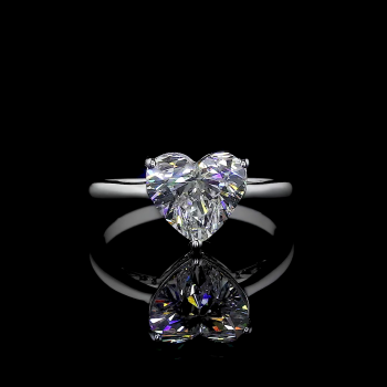 HeartGlow Lab Diamond Ring Heart Cut Prong Setting 14K 18K Gold HeartGlow Lab Diamond Ring Heart Cut Prong Setting 14K 18K Gold