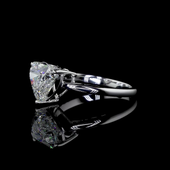 HeartGlow Lab Diamond Ring Heart Cut Prong Setting 14K 18K Gold HeartGlow Lab Diamond Ring Heart Cut Prong Setting 14K 18K Gold