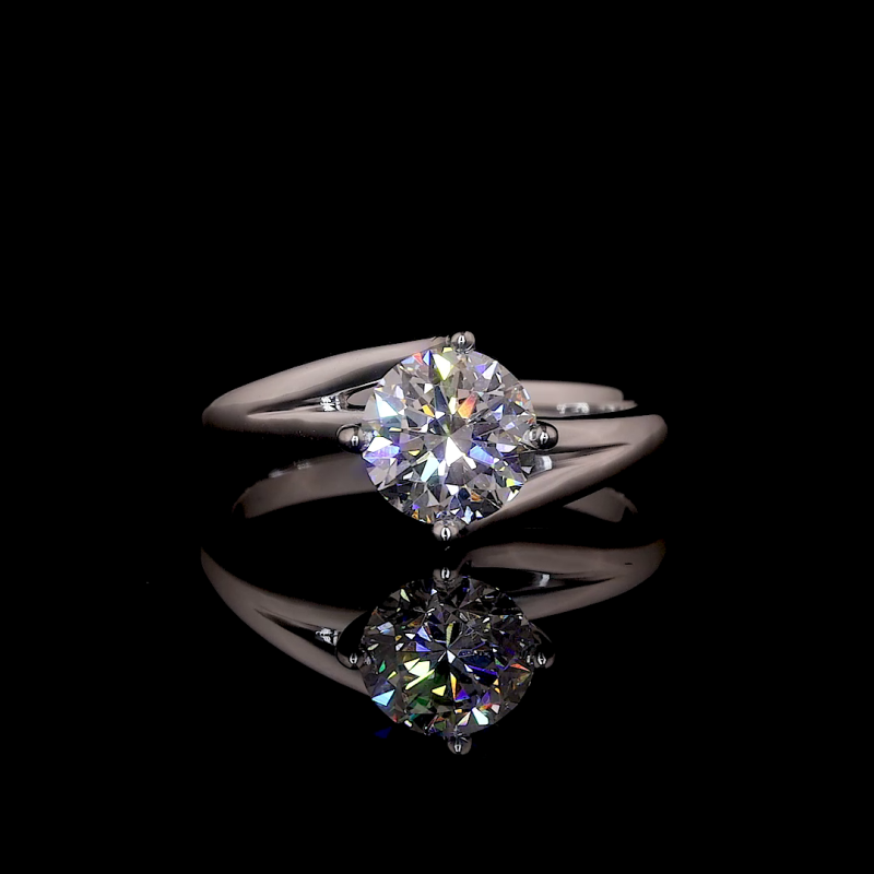 Radiant Bloom Lab Diamond Ring Rectangular Cut Halo Setting Pave Band 14K 18K Gold