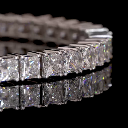30 Pointer Princess Cut EF VVS VS Lab Diamond Tennis Bracelet