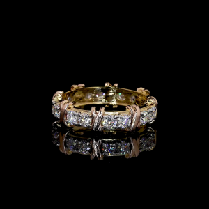 TwistLux Lab Diamond Band – Interwoven Brilliance in 14K/18K Gold