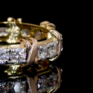 TwistLux Lab Diamond Band – Interwoven Brilliance in 14K/18K Gold
