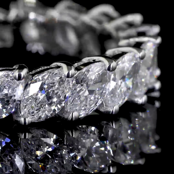 EternaGlow Lab Diamond Ring – Oval Eternity Band in Full Sparkle Wrap