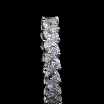 EternaGlow Lab Diamond Ring – Oval Eternity Band in Full Sparkle Wrap