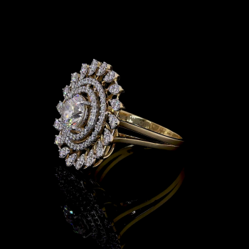 HaloFlare Royale Lab Diamond Ring – Double Band with Concentric Brilliance HaloFlare Royale Lab Diamond Ring – Double Band with Concentric Brilliance