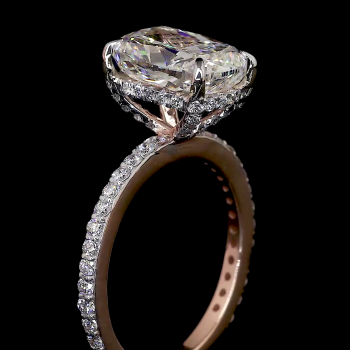 Regalia Duo Lab Diamond Rings – Cushion Halo & Oval Solitaire Contrast in 14K/18K Gold