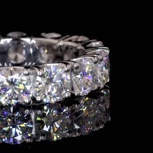 Infinite Sparkle Band - 14K/18K White Gold, Lab-Grown Diamond, Ring, Modern Eternity, Unisex