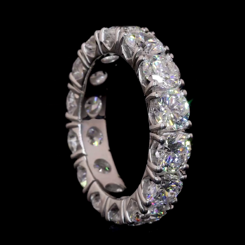 Infinite Sparkle Band - 14K/18K White Gold, Lab-Grown Diamond, Ring, Modern Eternity, Unisex Infinite Sparkle Band - 14K/18K White Gold, Lab-Grown Diamond, Ring, Modern Eternity, Unisex