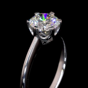 Pure Elegance Ring - 14K/18K White Gold, Lab-Grown Diamond, Ring, Classic Solitaire, Women