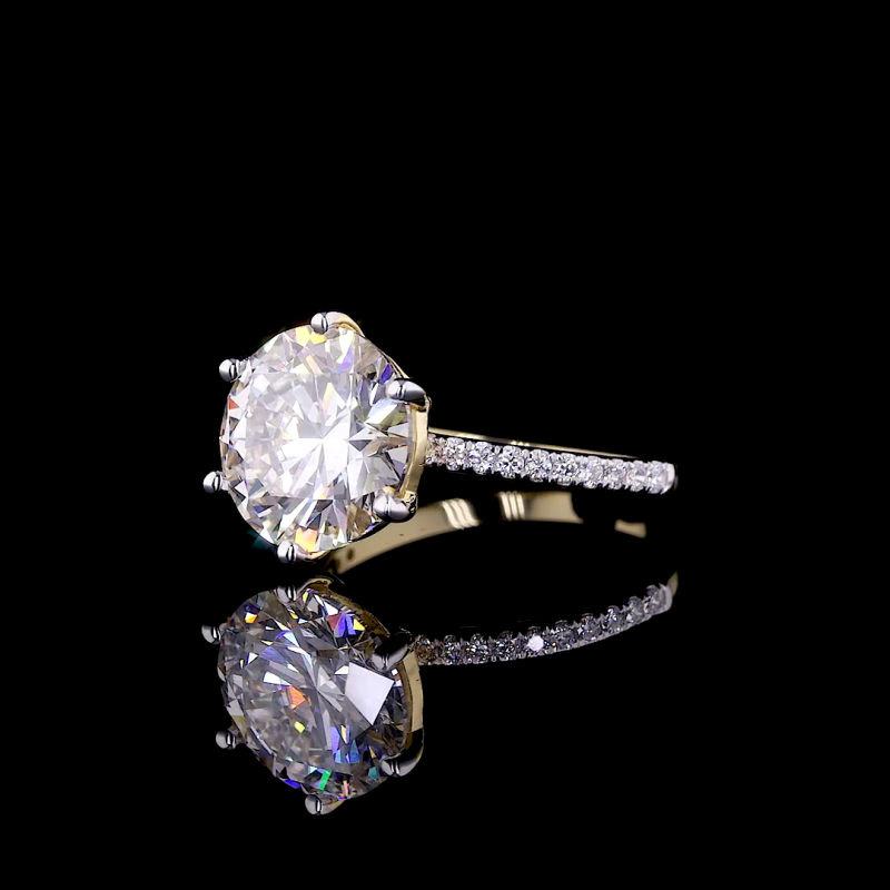 Royal Solitaire Ring - 14K/18K Yellow Gold, Lab-Grown Diamond, Ring, Classic Solitaire, Women Royal Solitaire Ring - 14K/18K Yellow Gold, Lab-Grown Diamond, Ring, Classic Solitaire, Women