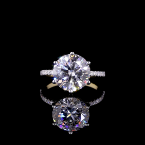 Royal Solitaire Ring - 14K/18K Yellow Gold, Lab-Grown Diamond, Ring, Classic Solitaire, Women