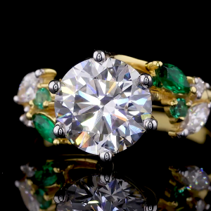 Luxury Cluster Ring - 14K/18K White Gold, Lab-Grown Diamond, Ring, Modern Pave, Unisex.