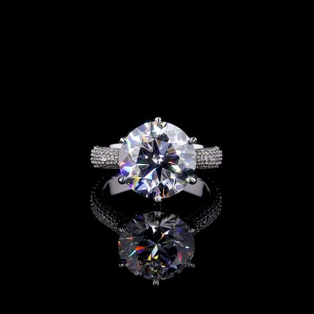 Magnificent Solitaire Ring - 14K/18K White Gold, Lab-Grown Diamond, Ring, Classic Solitaire, Women