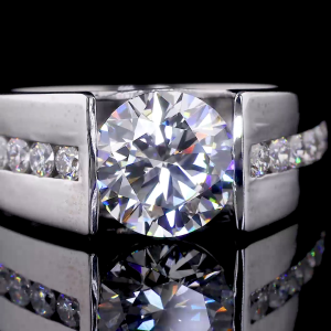 Bold Channel Ring - 14K/18K White Gold, Lab-Grown Diamond, Ring, Modern Bold, Unisex