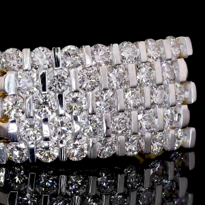 Golden Lattice Ring - 14K/18K Yellow Gold, Lab-Grown Diamond, Ring, Modern Basket-Weave, Women