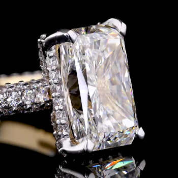 Golden Cushion Halo Ring - 14K/18K Yellow Gold, Lab-Grown Diamond, Ring, Modern Cushion Halo, Women Golden Cushion Halo Ring - 14K/18K Yellow Gold, Lab-Grown Diamond, Ring, Modern Cushion Halo, Women