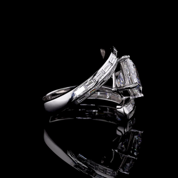 Spiral Crown Lab Diamond Ring in 14K/18K Gold