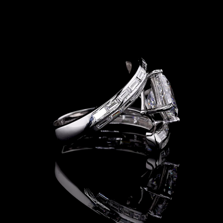 Spiral Crown Lab Diamond Ring in 14K/18K Gold