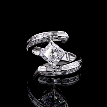 Spiral Crown Lab Diamond Ring in 14K/18K Gold