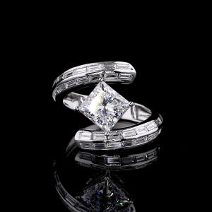 Spiral Crown Lab Diamond Ring in 14K/18K Gold