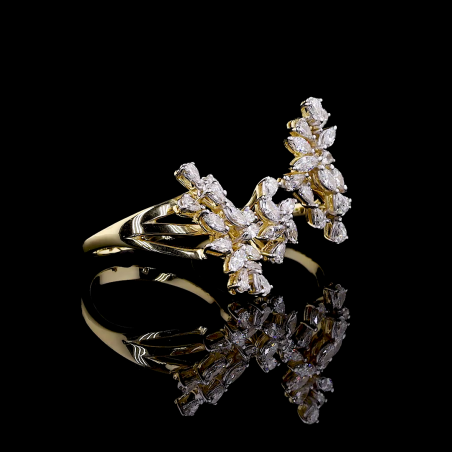 Petal Flare Lab Diamond Ring in 14K/18K Gold