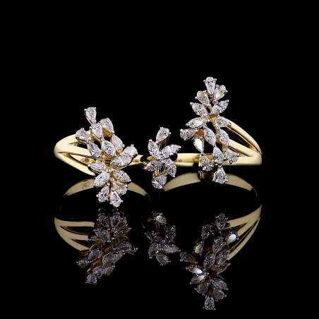 Petal Flare Lab Diamond Ring in 14K/18K Gold