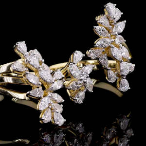 Petal Flare Lab Diamond Ring in 14K/18K Gold