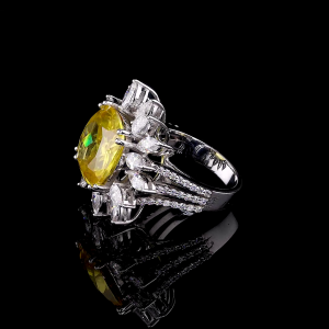 Sunburst Majesta Lab Diamond Ring in 14K/18K Gold