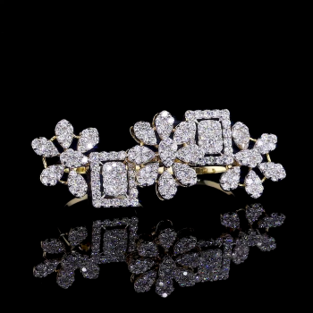 Diamond Blossom Lab Brooch in 14K/18K Gold Diamond Blossom Lab Brooch in 14K/18K Gold