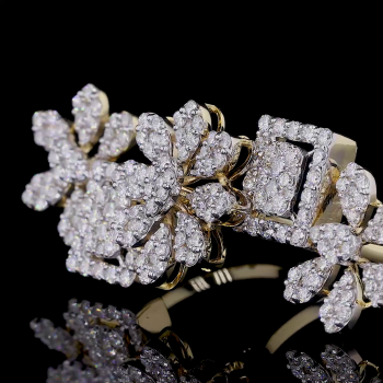 Diamond Blossom Lab Brooch in 14K/18K Gold Diamond Blossom Lab Brooch in 14K/18K Gold