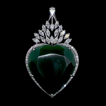 Heart Empress Lab Diamond Pendant in 14K/18K Gold Heart Empress Lab Diamond Pendant in 14K/18K Gold