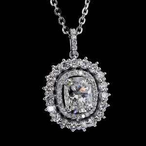 Halo Dream Lab Diamond Pendant in 14K/18K Gold