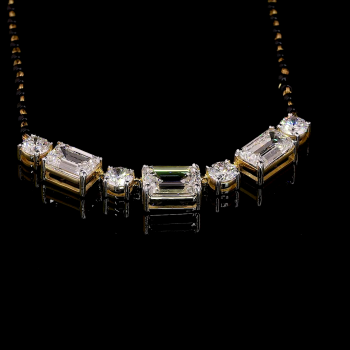 Cascade Radiance Lab Diamond Necklace in 14K/18K Gold Cascade Radiance Lab Diamond Necklace in 14K/18K Gold