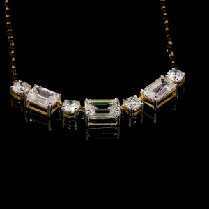 Cascade Radiance Lab Diamond Necklace in 14K/18K Gold