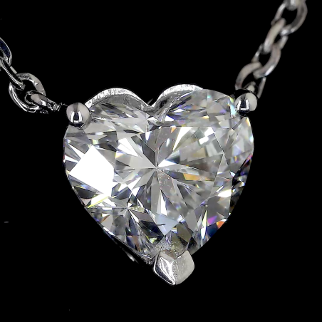 Heartlight Solitaire Lab Diamond Pendant in 14K/18K Gold