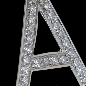 Initial Spark Lab Diamond Pendant in 14K/18K Gold