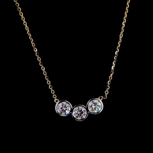 Trio Gleam Lab Diamond Necklace in 14K/18K Gold