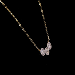 Trio Gleam Lab Diamond Necklace in 14K/18K Gold