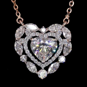 HeartGlow Lab Diamond Necklace in 14K/18K Gold