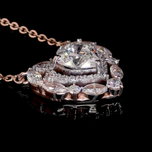 HeartGlow Lab Diamond Necklace in 14K/18K Gold