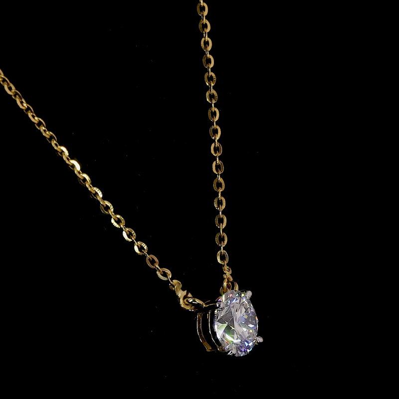 Aurielle Solitaire Lab Diamond Pendant in 14K/18K Gold Aurielle Solitaire Lab Diamond Pendant in 14K/18K Gold