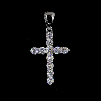 Divina Cross Lab Diamond Pendant in 14K/18K Gold Divina Cross Lab Diamond Pendant in 14K/18K Gold