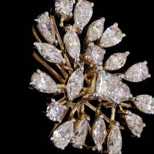 Starbloom Lab Diamond Brooch in 14K/18K Gold