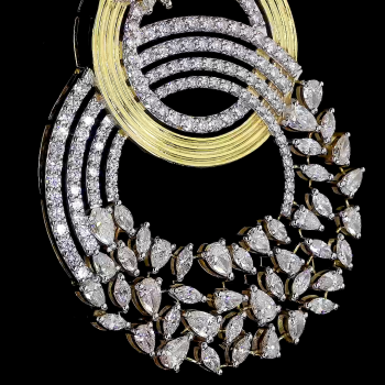 Emeralda Cascade Lab Diamond Brooch in 14K/18K Gold Emeralda Cascade Lab Diamond Brooch in 14K/18K Gold