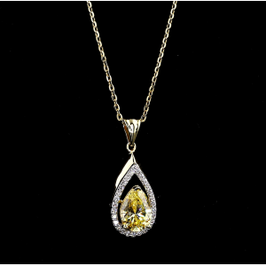 Sunflare Halo Lab Diamond Pendant in 14K/18K Gold