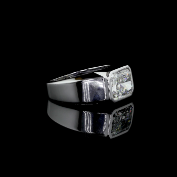 Lab Grown Diamond Ring, 5 Ct. Bezel Radiant Cut Ring 14k White Gold, Minimalist Wedding & Anniversary Ring Lab Grown Diamond Ring, 5 Ct. Bezel Radiant Cut Ring 14k White Gold, Minimalist Wedding & Anniversary Ring