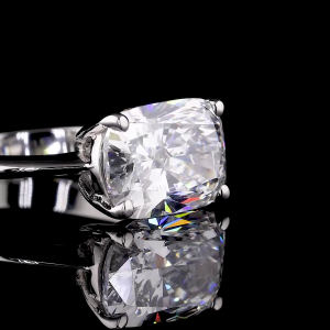 5.00 Ct Cushion Cut Solitaire Engagement Ring,Luxury Statement Ring for him, Classic Solitaire Design